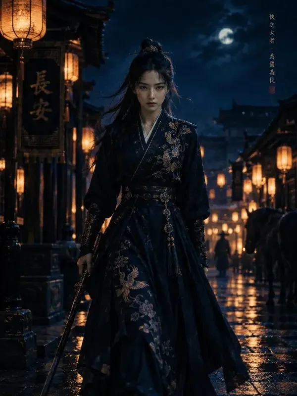 锦夜行：她与刀光同色封面 - 红果剧场，古装题材竖屏短剧剧照